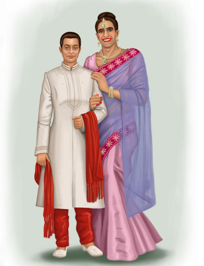 Indian wedding (crossdresser comics)